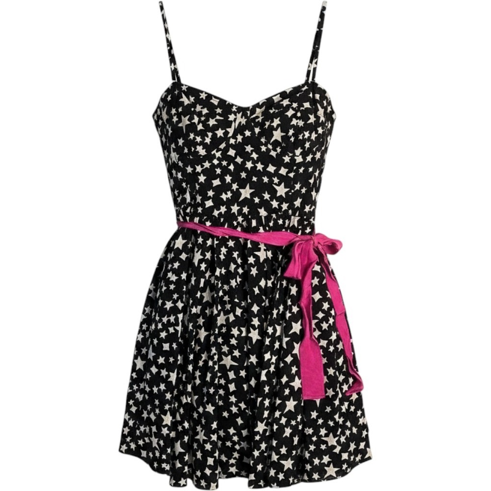Pearl Georgina Chapman for Marchesa Star Print Dress Size 10 Whimsigoth Y2k
